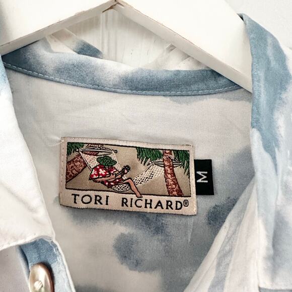 Tori Richards Vintage Hawaii Front Back Graphic Pink Cadillac Convertible Shirt - Picture 8 of 11